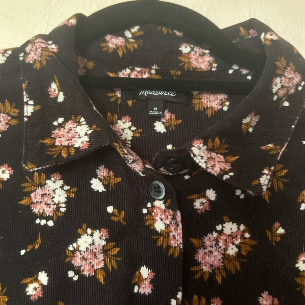 Madewell Floral Corduroy Shirt